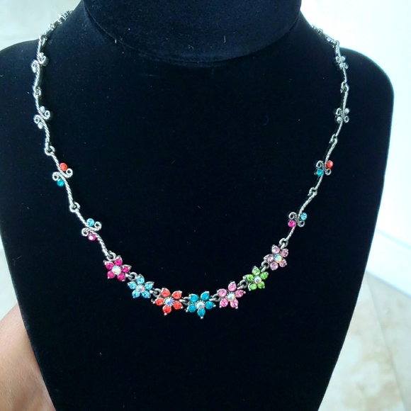 Multi Colored Crystal Necklace set NWOT - Picture 6 of 9